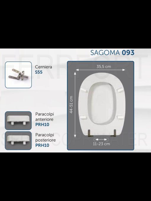 TECHNICAL DATA SHEET TOILET SEAT EASY 2 POZZI GINORI