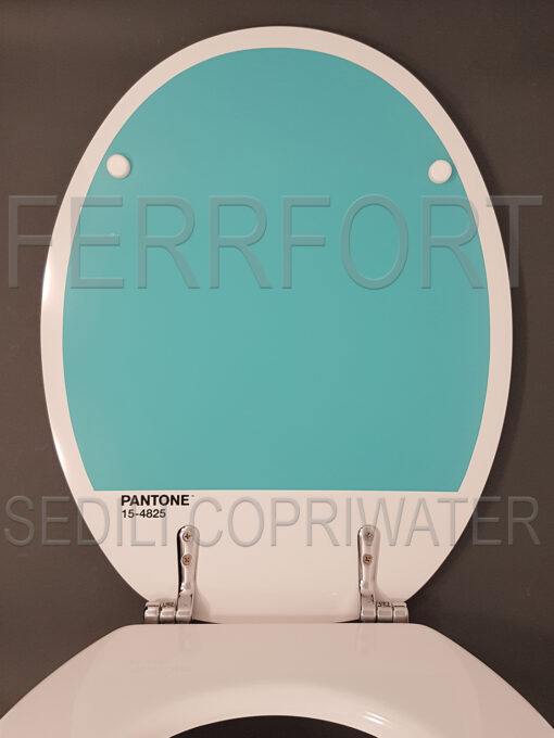 UNIVERSAL TOILET SEAT PANTONE IN TORQUOISE 15-4825