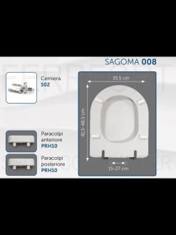 TECHNICAL DATA SHEET TOILET SEAT SFERA 52/54 CATALANO