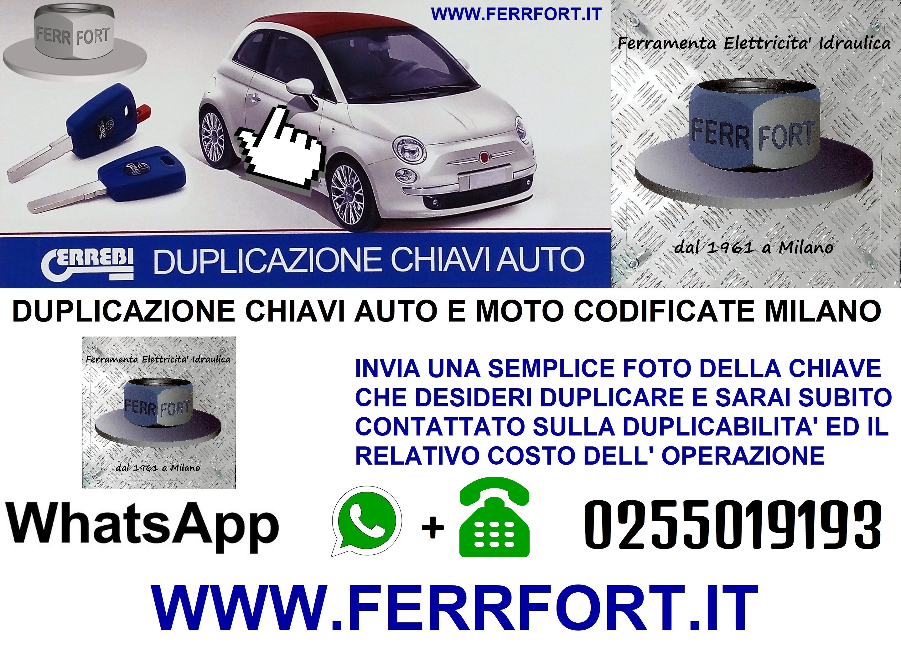 DUPLICAZIONE CHIAVI AUTO E MOTO CODIFICATE MILANO