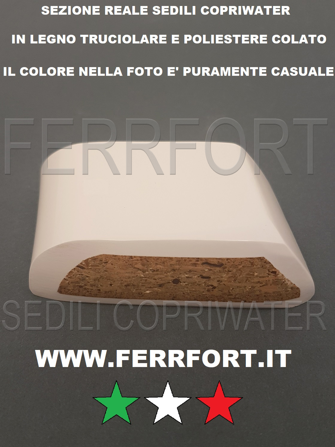 Sedile Wc Copriwater per modello Tesi termoindurente marca Ideal