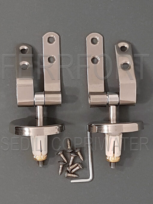TOILET SEAT HINGES IN STAINLESS STEEL WITH EXPANDING SCREW
