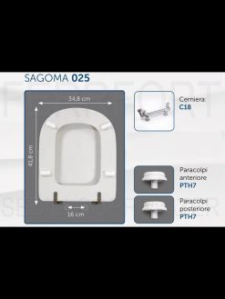 TECHNICAL SIZE DATA SHEET TOILET SEAT CALLA LIKE THE ORIGINAL IDEAL STANDARD