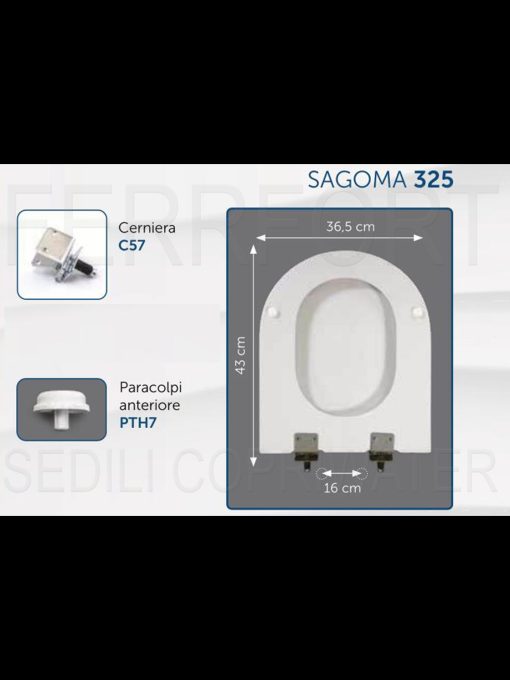 TECHNICAL DATA SHEET TOILET SEAT COURREGE KERAMAG