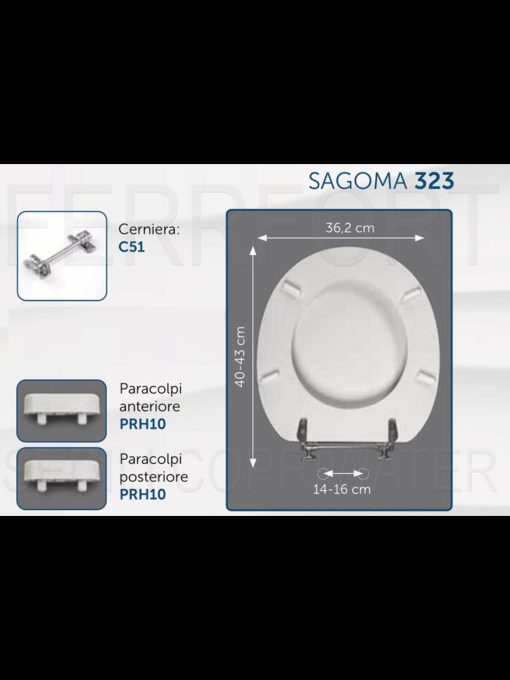 TECHNICAL DATA SHEET TOILET SEAT TORENA POZZI GINORI