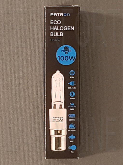 HALOGEN BULB LAMP HALOLUX CERAMIC 100W B15D 230V