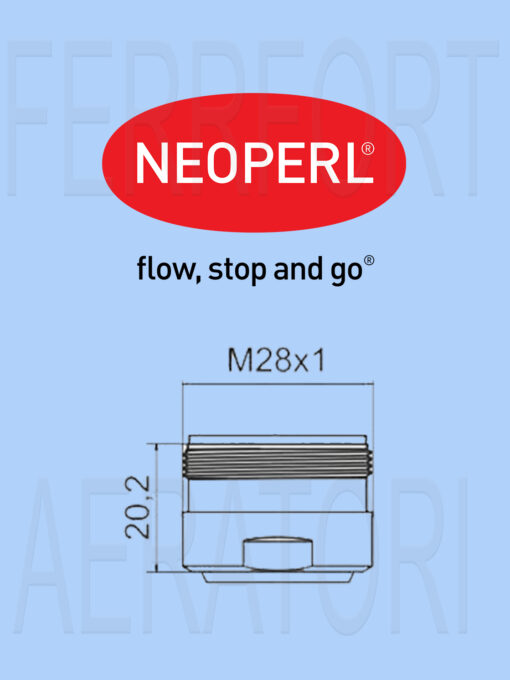 TECNICAL DATA SHEET ANTI-LIMESCALE AERATOR NEOPERL MALE CASCADE SLC M28X1