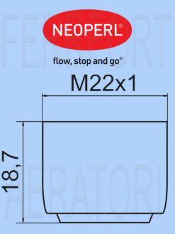 TECNICAL DATA SHEET ANTI-LIMESCALE AERATOR NEOPERL FEMALE CASCADE SLC M22X1