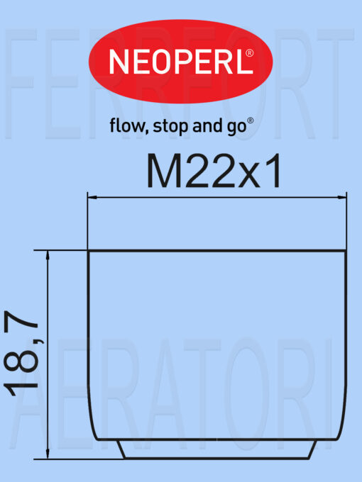 TECNICAL DATA SHEET ANTI-LIMESCALE AERATOR NEOPERL FEMALE CASCADE SLC M22X1