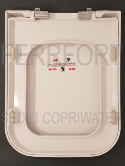 SEDILE COPRIWATER TERMOINDURENTE DUROPLAST ELISEO NERO CERAMICHE SOFT CLOSE BIANCO