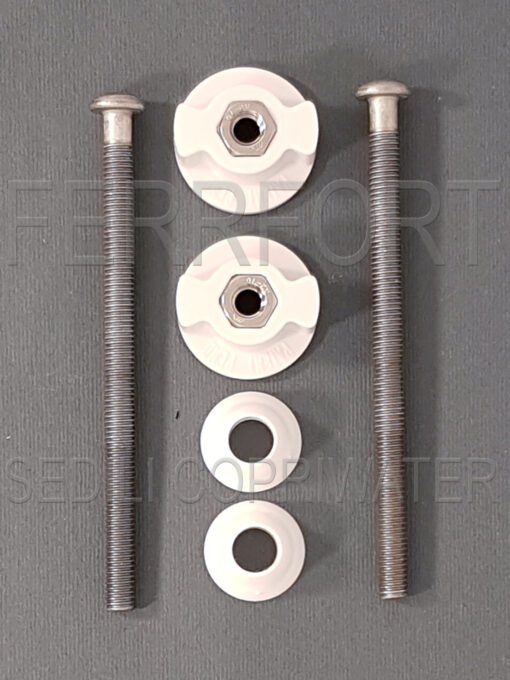 PASSING SCREWS FOR TOILET SEAT HINGES IN STAINLESS STEEL