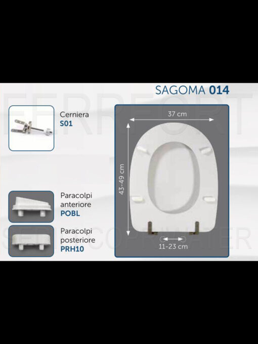 TECHNICAL DATA SHEET TOILET SEAT ADRIA FALERII