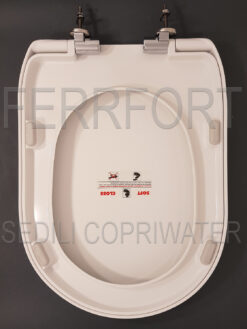 TOILET SEAT M2 55 GALASSIA SOFT CLOSE THERMOSETTING DUROPLAST WHITE