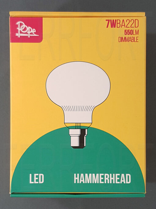 LAMPADINA LED CORNALUX TESTA A MARTELLO BA22D 7W 2700K 550 LUMEN 230V DIMMERABILE