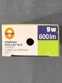 LAMPADINA A BASSO CONSUMO OSRAM DULUX S/E 9W/827 2700K 600 LUMEN 4PIN 2G7 OSRDSE9827