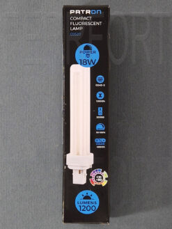 LOW ENERGY BULB PATRON DULUX D 18W/840 4000K 1200 LUMEN 2PIN G24D-2 OSRDD18840